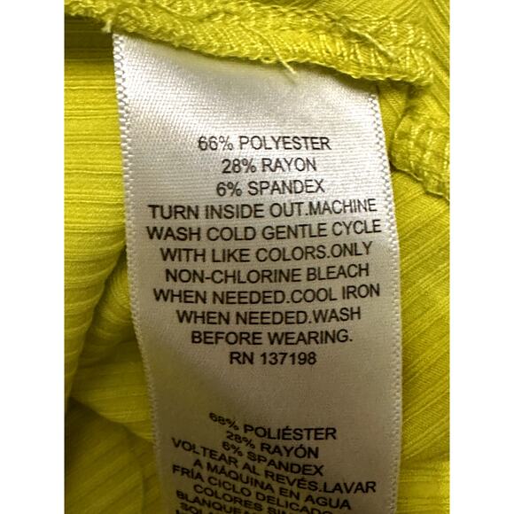 Royalty By Maluma Bodysuit Ribbed Texture Long Sleeves Yellow Women's XXXL NWT - Picture 10 of 10